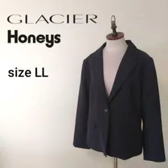 グラシア ハニーズ ストレッチテーラードジャケット ネイビー XL 通勤 卒業式