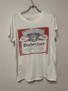 【twiceモモ着用◎】Budweiser Tシャツ ホワイト ビンテージ風