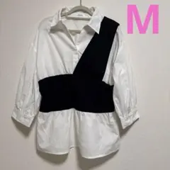 ビスチェ ドッキング カットソー シャツ Blistorm ブラウス　 Mのサムネイル