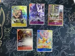 ワンピースカード　神の島の冒険　エネル　万雷　レベッカ　クリーク　ゾロ　sr