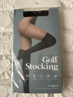 【未使用】韓国製 ゴルフストッキング ニーハイ風 美脚 UV対策 着圧 ブラック