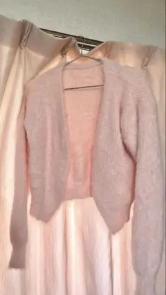 ニットカーディガン サーモンピンク