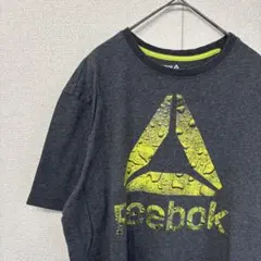 リーボック　tシャツ ロゴ　グレー　アメリカ古着　L 4332