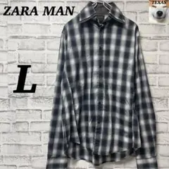 c*r様 美品！ ZARA MAN オンブレ チェックシャツ 外国サイズ　大きめ