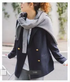 スピックアンドスパン ミルドクロスピークドラペルジャケット38