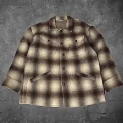 90s オンブレチェック　ウールジャケット