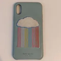 ケイトスペードニューヨーク　iPhoneXS　スマホケース　ワッペン刺繍　虹