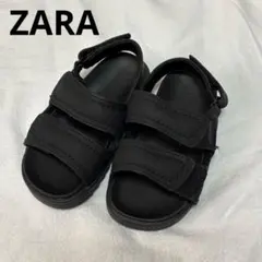 ZARA 新品未使用　ブラック ベルクロ サンダル 15.5cmのサムネイル