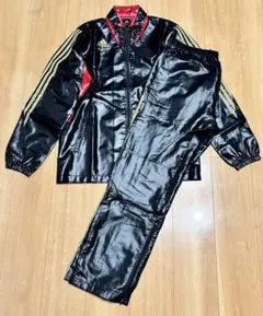 adidas Professional ジャージ上下セット 黒/赤/金