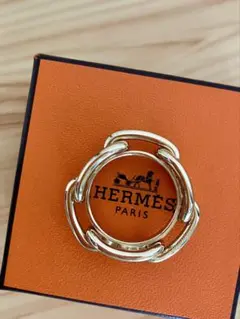 美品HERMES エルメス スカーフリング ゴールド