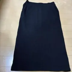 UNIQLO リブ ロング タイトスカート ブラック M