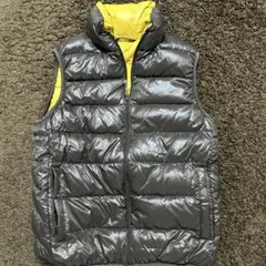 ダウンベスト グレー/イエロー