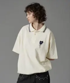 MOSS STITCH DRAW CODE POLO SHIRT
