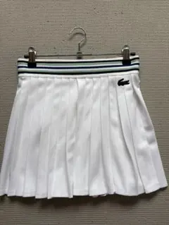 ラコステ LACOSTE プリーツスカート 白 ホワイト サイズ34 テニス