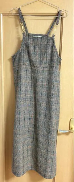 ワンピース　チャオパニック　チェック　ブラウン　レディース