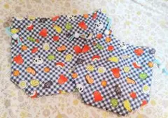 ハンドメイド★可愛いお弁当柄のお弁当袋&コップ袋♪♪可愛い♪タコさんウインナー♪