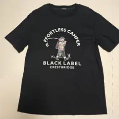 ブラックレーベル クレストブリッジ キャンプマンTシャツ黒