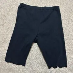 ブラック スカラップヘム スパッツ