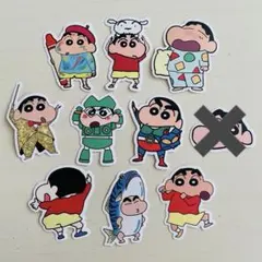 クレヨンしんちゃん　ステッカー　シール　9枚　かわいい　紙素材　④