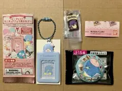 サンリオ タキシードサム 刺繍缶バッジ キャラパキ ミニチュアチェキ用ホルダー