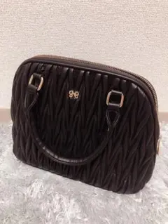 INGNI イング チャーム付キルティングボストンバッグ ブラック 黒