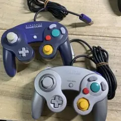 ニンテンドーゲームキューブコントローラー　2個セット　シルバーバイオレットクリア