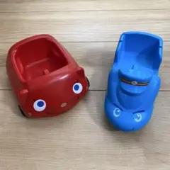 こどもちゃれんじ　赤と青の車型おもちゃ 2つセット　しまじろうのサムネイル