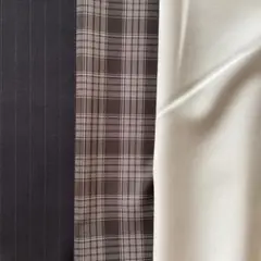 【ファリエロ サルティ】イタリア生地3点セット チェック柄 グレー ネイビー