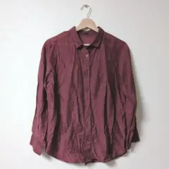 ★美品★a.v.v バーガンディ 長袖シャツ【M】のサムネイル