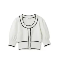 SNIDEL バイカラークロップドニットプルオーバー