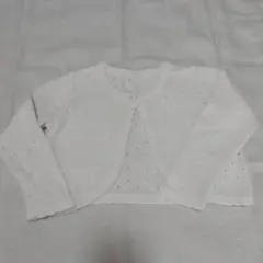 キッズ女の子　白ボレロ　カーディガン110cm西松屋