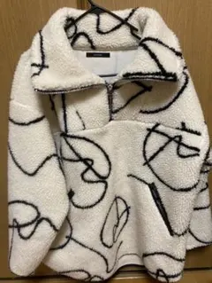 EMODA フリースジャケット ホワイト・ブラック