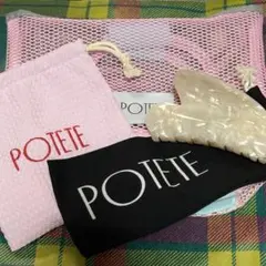 新品未使用】POTETE 新作ヘアクリップ 4点セット 巾着、ショッパー付き