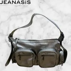 【JEANASIS】4ポケットワンショルダーバッグ シルバー