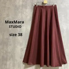 MaxMara studioロングスカート フレア ブラウン サイズ 40 - メルカリ