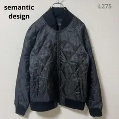 セマンティックデザイン　ジャンパー　ブルゾン　防寒対策　アウター　LL　ブラック