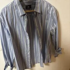 H&M 青と白のストライプシャツ Lサイズ