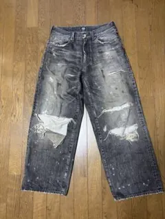 山田蓮 TSY RIPPED WIDE STRAIGHT DENIM - メルカリ