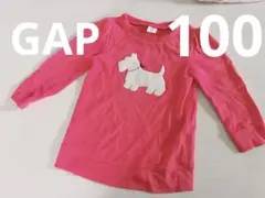 GAP キッズスウェットワンピース 女の子 長袖 裏起毛 100cm
