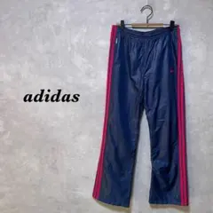 adidas アディダス ナイロンパンツ ロゴ ウエストゴム ネイビー 2908