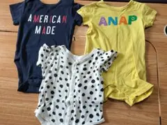 ロンパース 80 3着セット 半袖 肌着