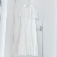 ZARA ホワイト シャツワンピース XS