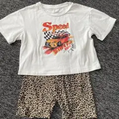 SHEIN Tシャツとレオパードショートパンツセット EU 122