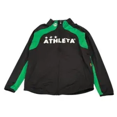 ATHLETA ジップアップジャケット 黒/緑　140