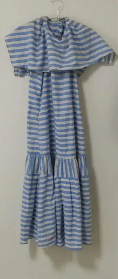 KBF ストライプ ロングワンピース