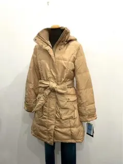 大きいサイズ3L新品タグ付き　キャメルフード付きダウンジャケット