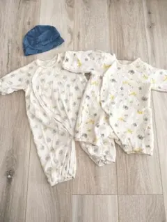 動物柄ロンパース・カバーオールセット 60