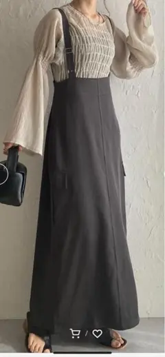 新品2wayハイウエストジャンバースカ－トワンピース