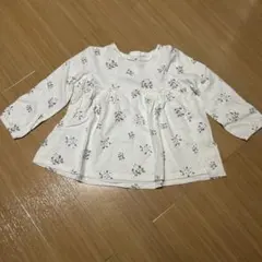 ZARA 長袖カットソー　ホワイト×花柄　92cm