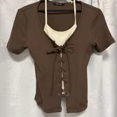one way ブラウン 半袖 Tシャツのサムネイル